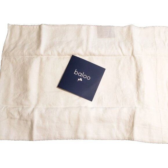 Baloo 100% natural French Flax Linen pair standard pillowcases (2 sets avl) NIB - Picture 3 of 7